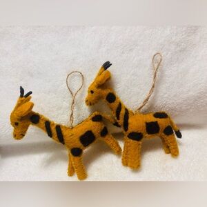 Handmade Felt Giraffe Ornaments